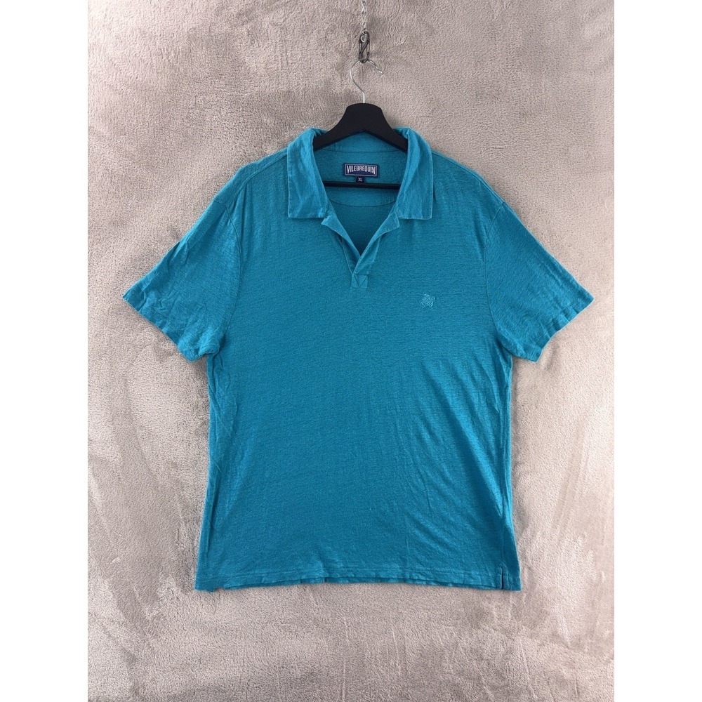 Vilebrequin Pyramid Polo Shirt Mens Size Large Blue Luxury Resort Designer